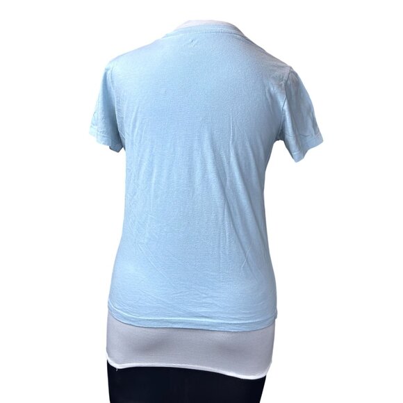 Nike Girls Light Blue Short Sleeve Tee Shirt - Picture 3 of 11